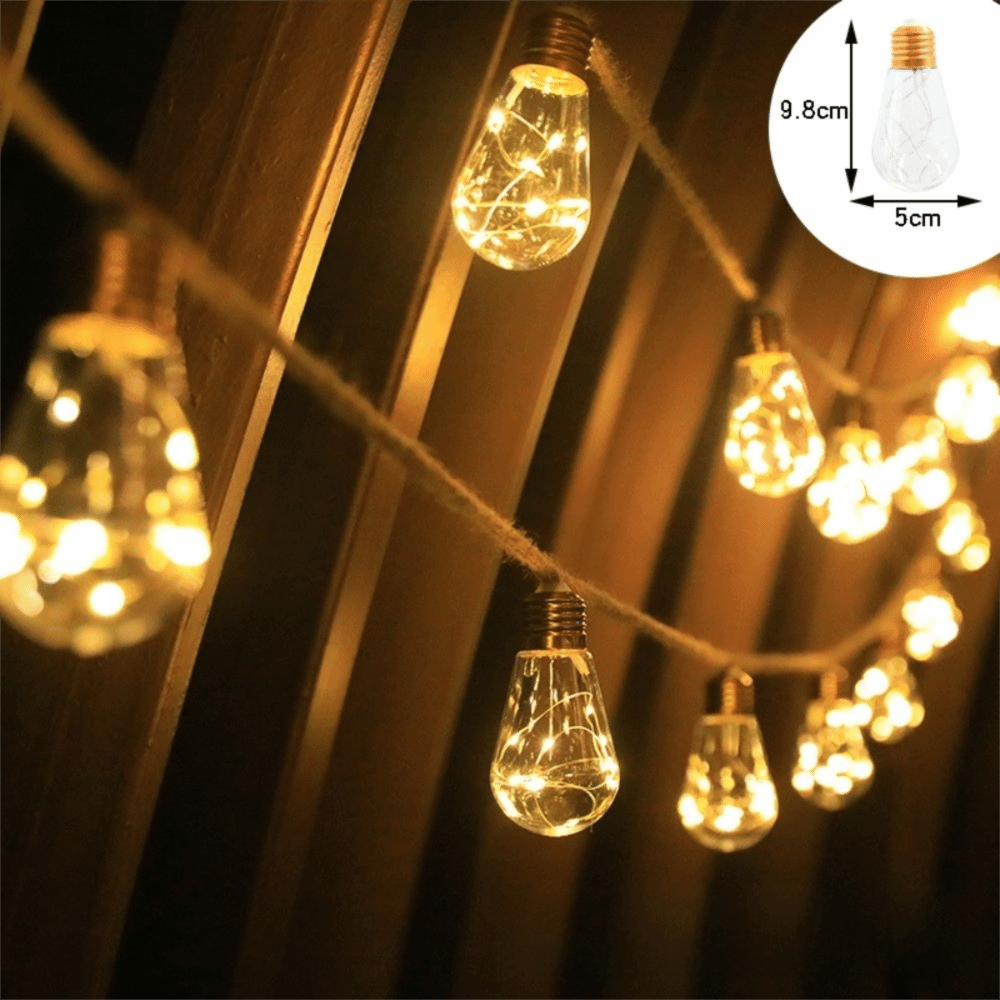 Led Fairy String Lights - Luzes Decorativas Solares de 10/16 LED