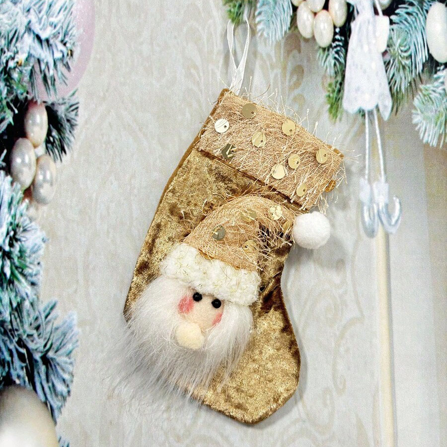 3 peças de meias decorativas d - Christmas Stocking Hanging avaliação e preço