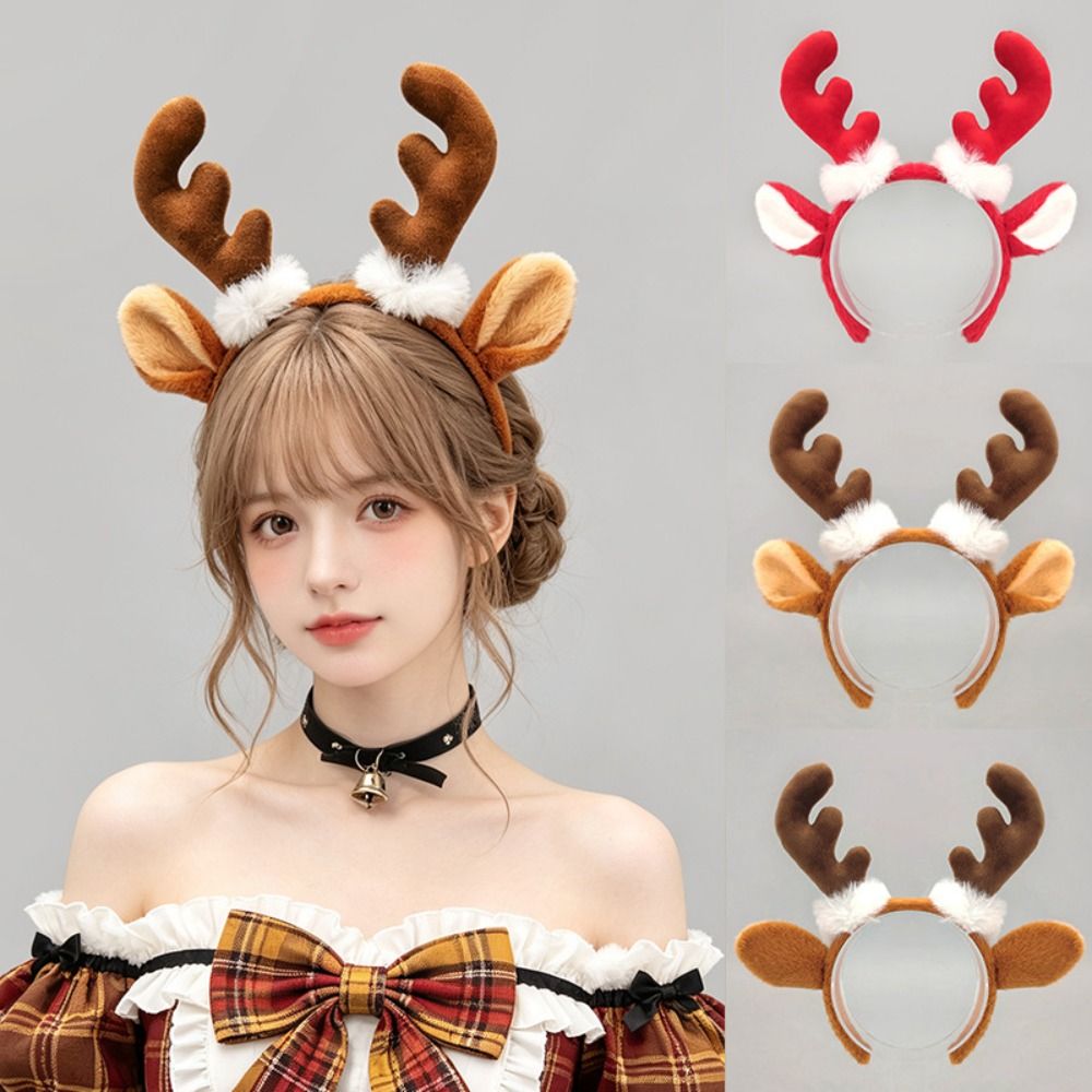 Acessório de Cabelo de Natal c - Reindeer Antlers Headband avaliação e preço
