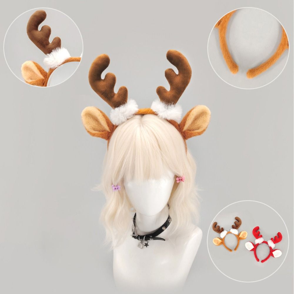 Acessório de Cabelo de Natal c - Reindeer Antlers Headband avaliação e preço