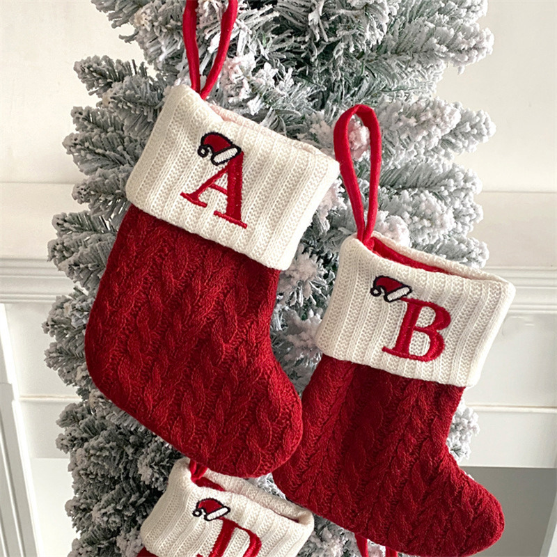 Meias de natal tricô floco de  - Christmas Stocking Hanging avaliação e preço