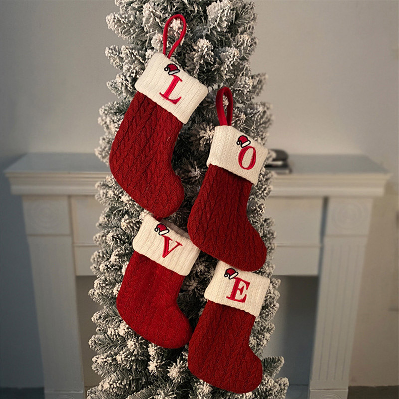 Meias de natal tricô floco de  - Christmas Stocking Hanging avaliação e preço