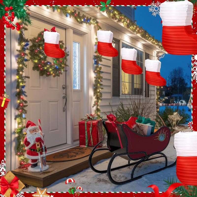 1 unidade de lanternas de pape - Christmas Stocking Hanging avaliação e preço