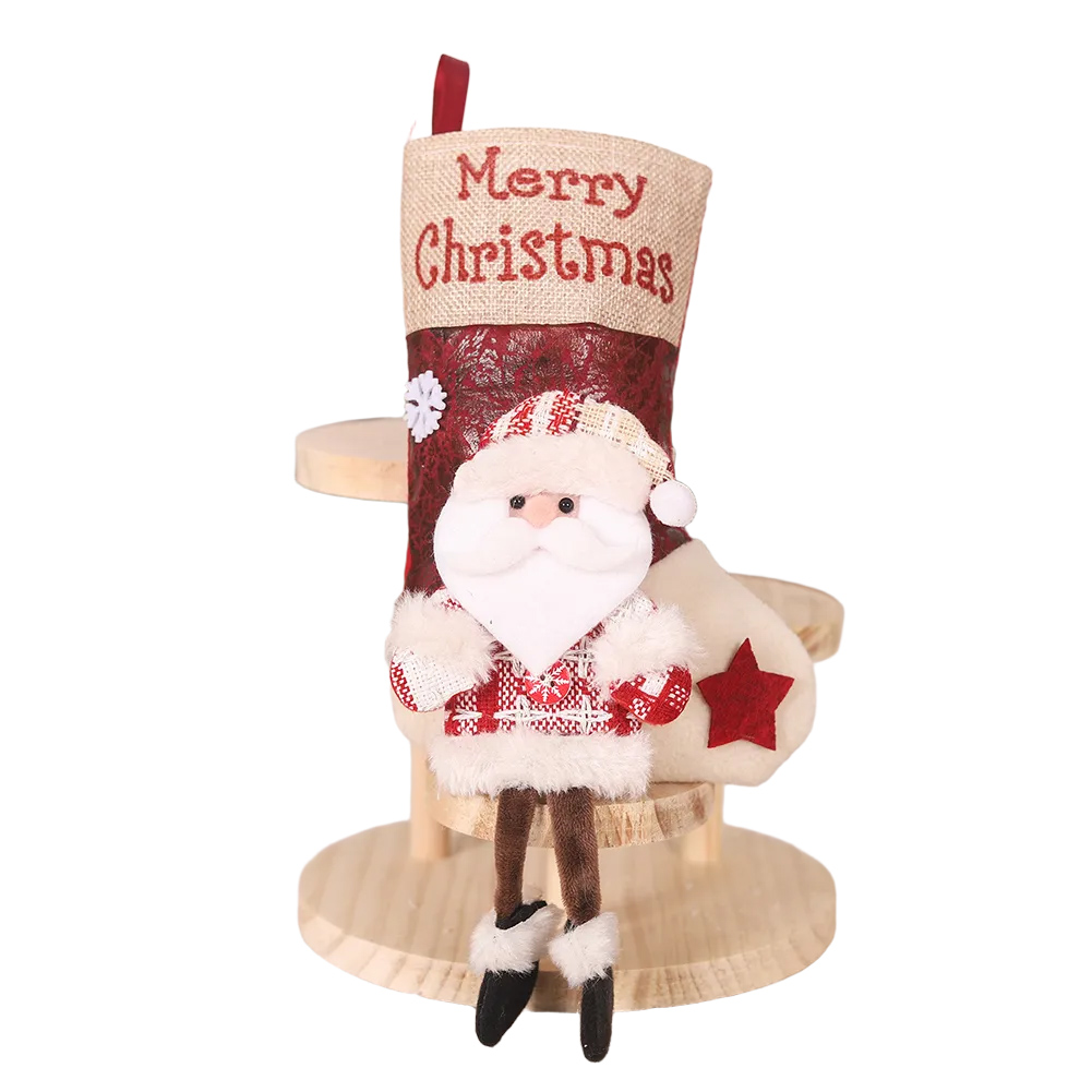 Grande meia de Natal com meia  - Christmas Stocking Hanging avaliação e preço