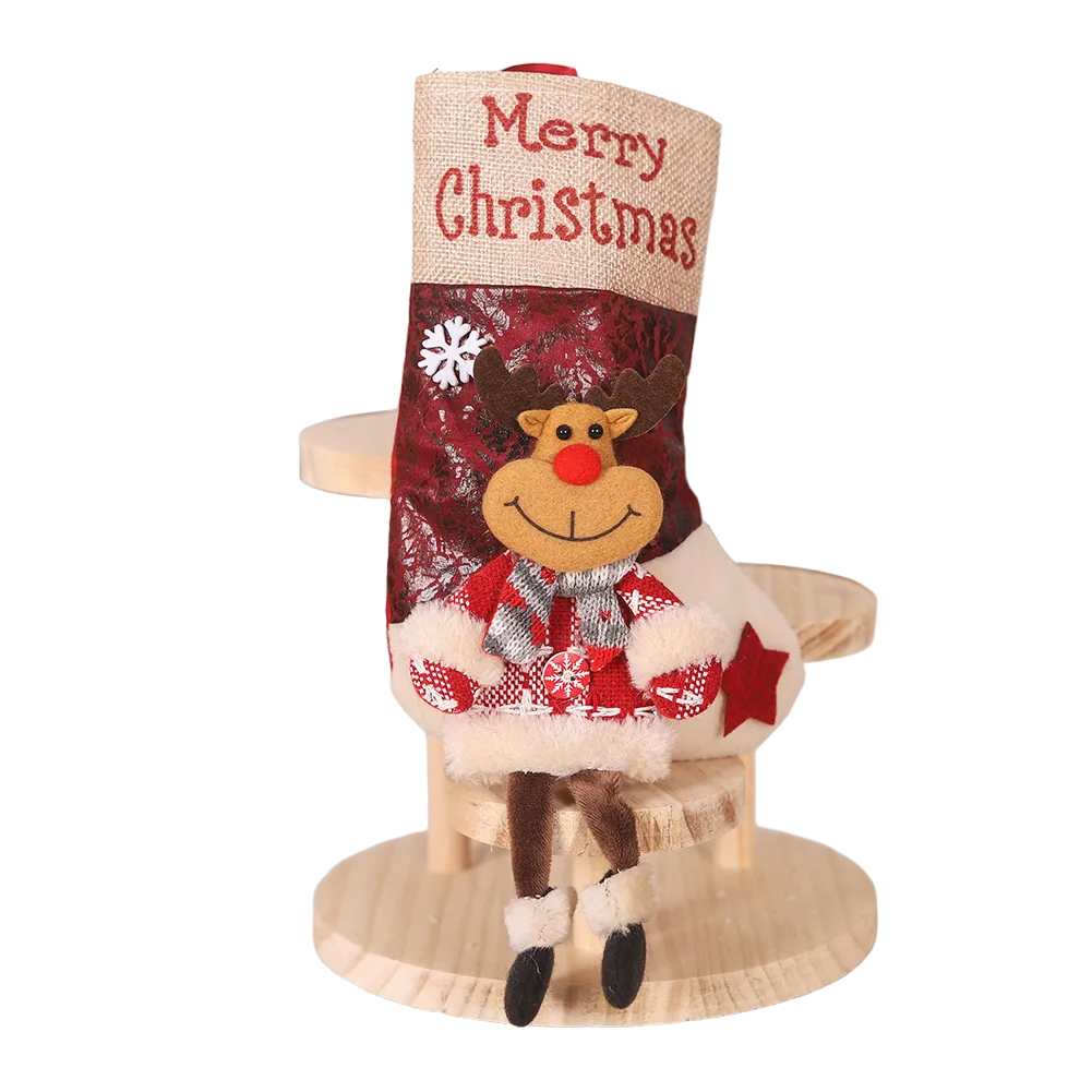 Grande meia de Natal com meia  - Christmas Stocking Hanging avaliação e preço