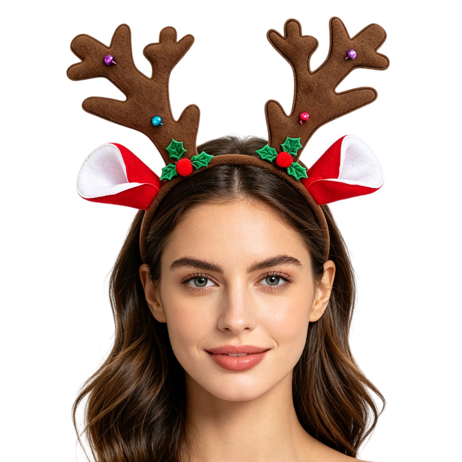 Tiara de Natal com chifres de  - Reindeer Antlers Headband avaliação e preço