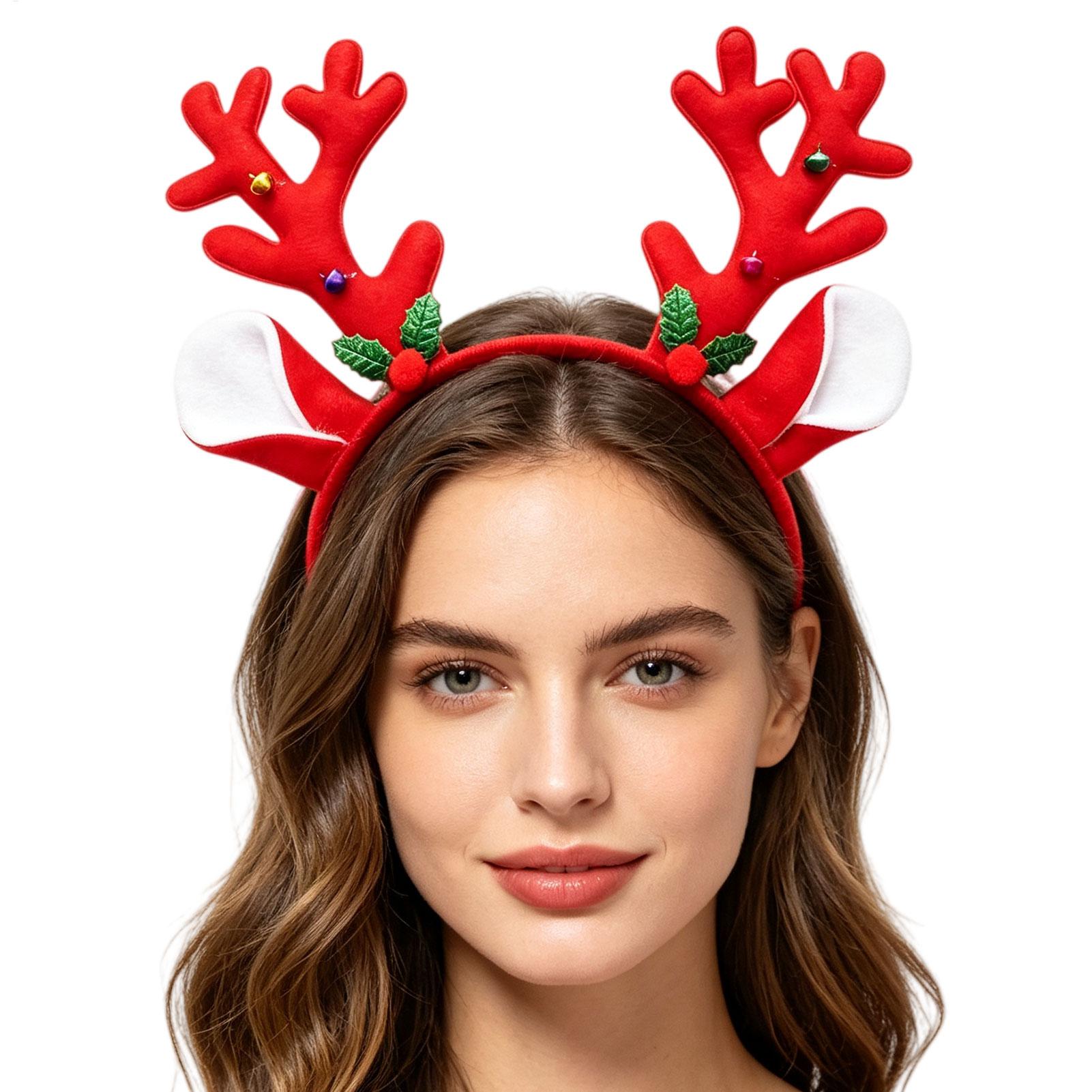 Tiara de Natal com chifres de  - Reindeer Antlers Headband avaliação e preço
